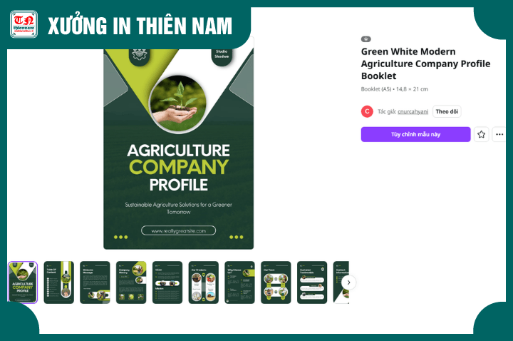 Mẫu 5 Canva Thiết kế hồ sơ năng lực doanh nghiệp