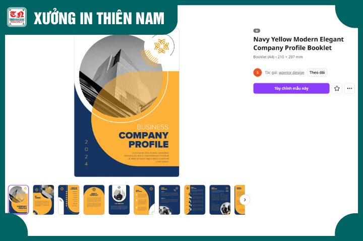 Mẫu 7 Canva Thiết kế hồ sơ năng lực doanh nghiệp