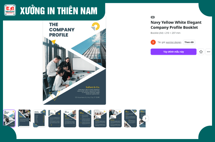 Mẫu 8 Canva Thiết kế hồ sơ năng lực doanh nghiệp